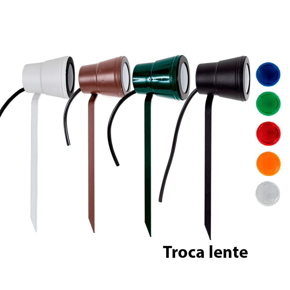 Espeto Com LED E Troca Cor Da Lente